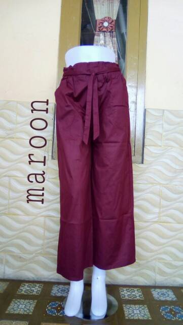 Kulot polos dewasa bahan katun Stretch