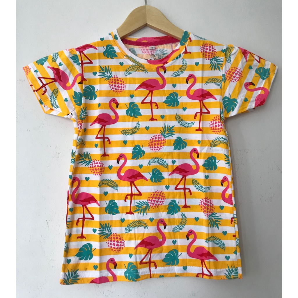 KAOS ANAK PEREMPUAN FULLPRINTEDTEE FLAMINGGO