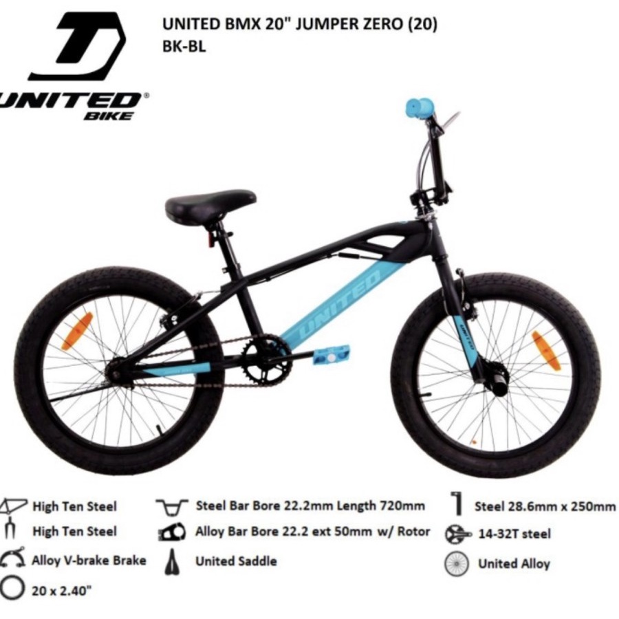 SEPEDA ANAK BMX UNITED JUMPER ZERO ROTOR 20 inch REMAJA NEW SNI-2