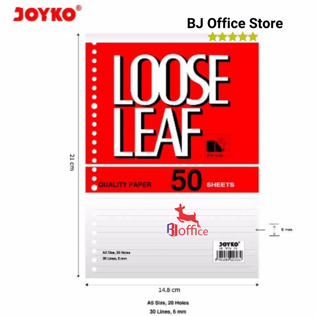 

Joyko Loose Leaf A5 si 50 lembar - Isi binder A5