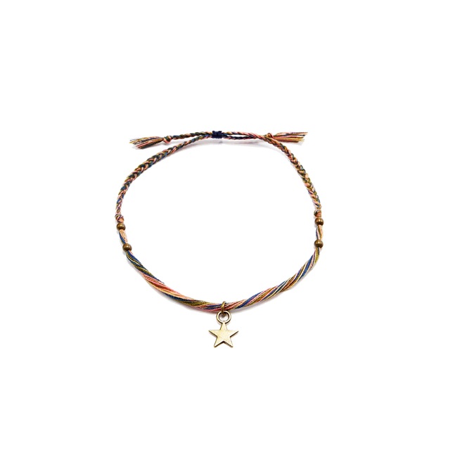 Allside Gelang tali / Gelang Gypsy / Gelang Boho Star Bronze