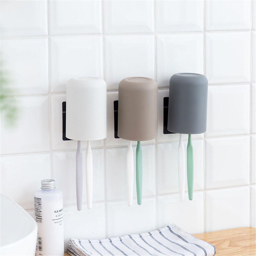 Populer Tempat Sikat Gigi Aksesoris Kamar Mandi 2posisi Suction Cup Tooth Brush Dispenser