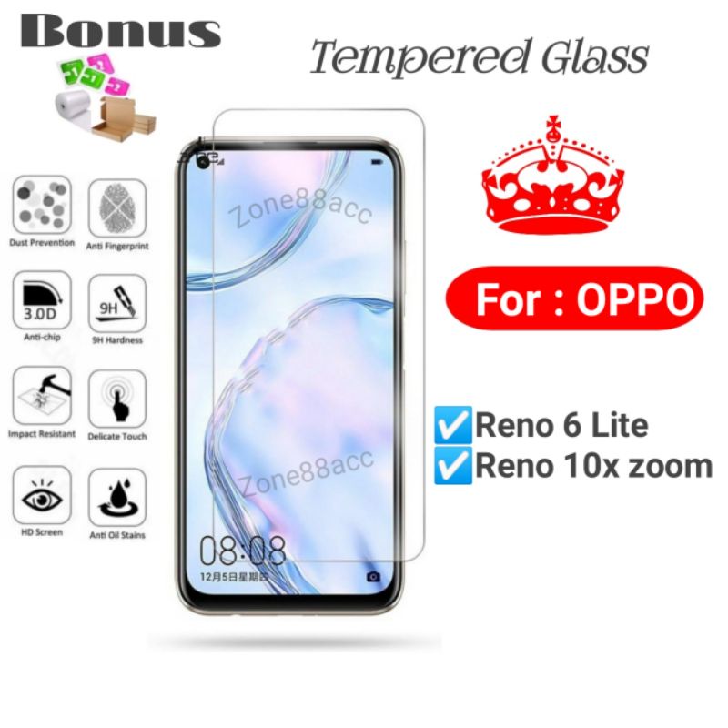 Antigores Tempered Glass Screen Guard protector Oppo Reno 6 Lite 6Lite 10x zoom TG Bening Antiblue Spy Blue light Full Garskin Lensa Lens Pelindung Layar 9D