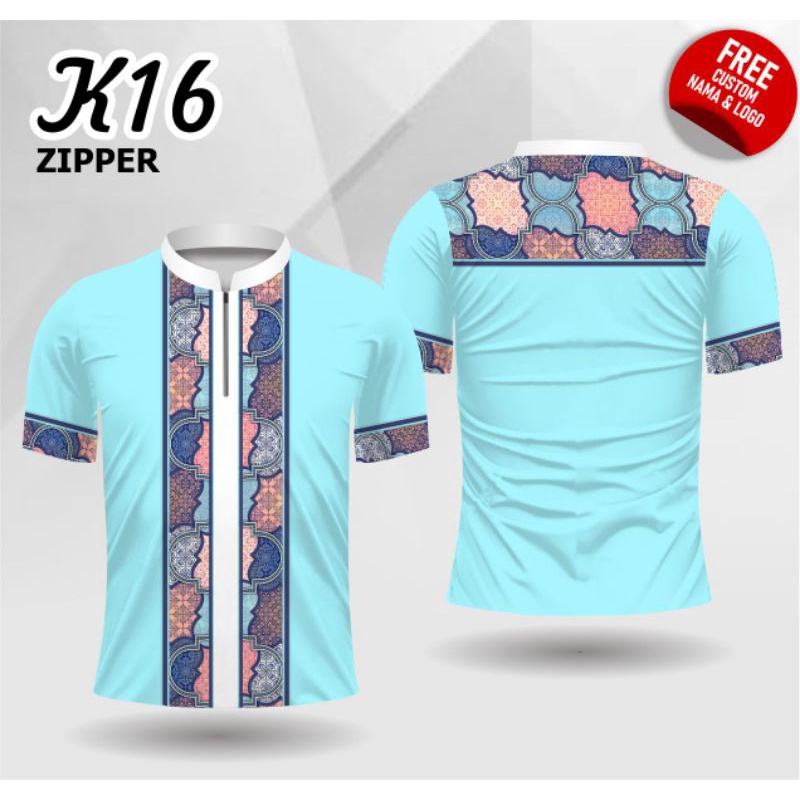 Baju koko lengan pendek kaos jersey muslim pria premium