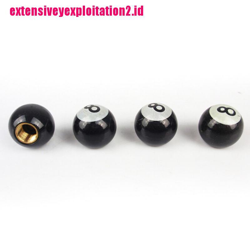 &lt; E2id &amp; &gt; 4pcs Tutup Pentil Ban Mobil / Truk / Sepeda Universal Bentuk Bola Diameter 8 &quot;