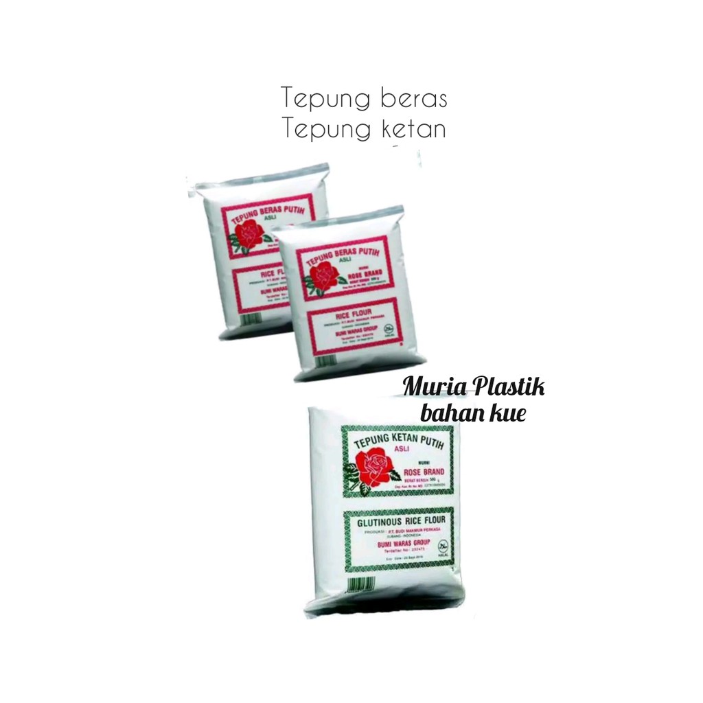 

TEPUNG BERAS/TEPUNG KETAN ROSE BRAND 500 gram