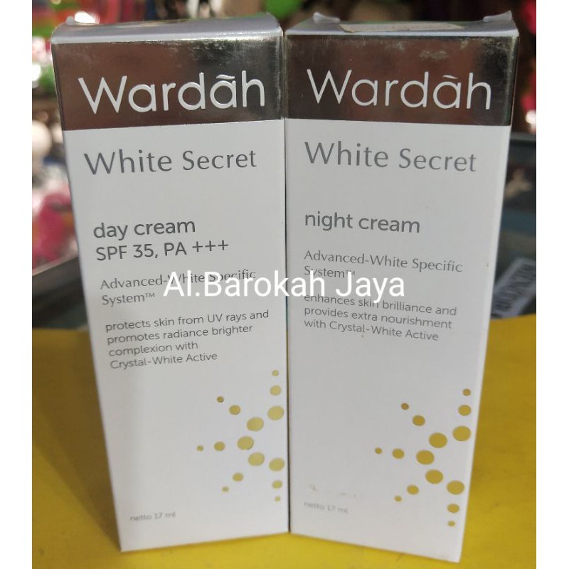 Wardah White Secret Series Day dan Night Cream