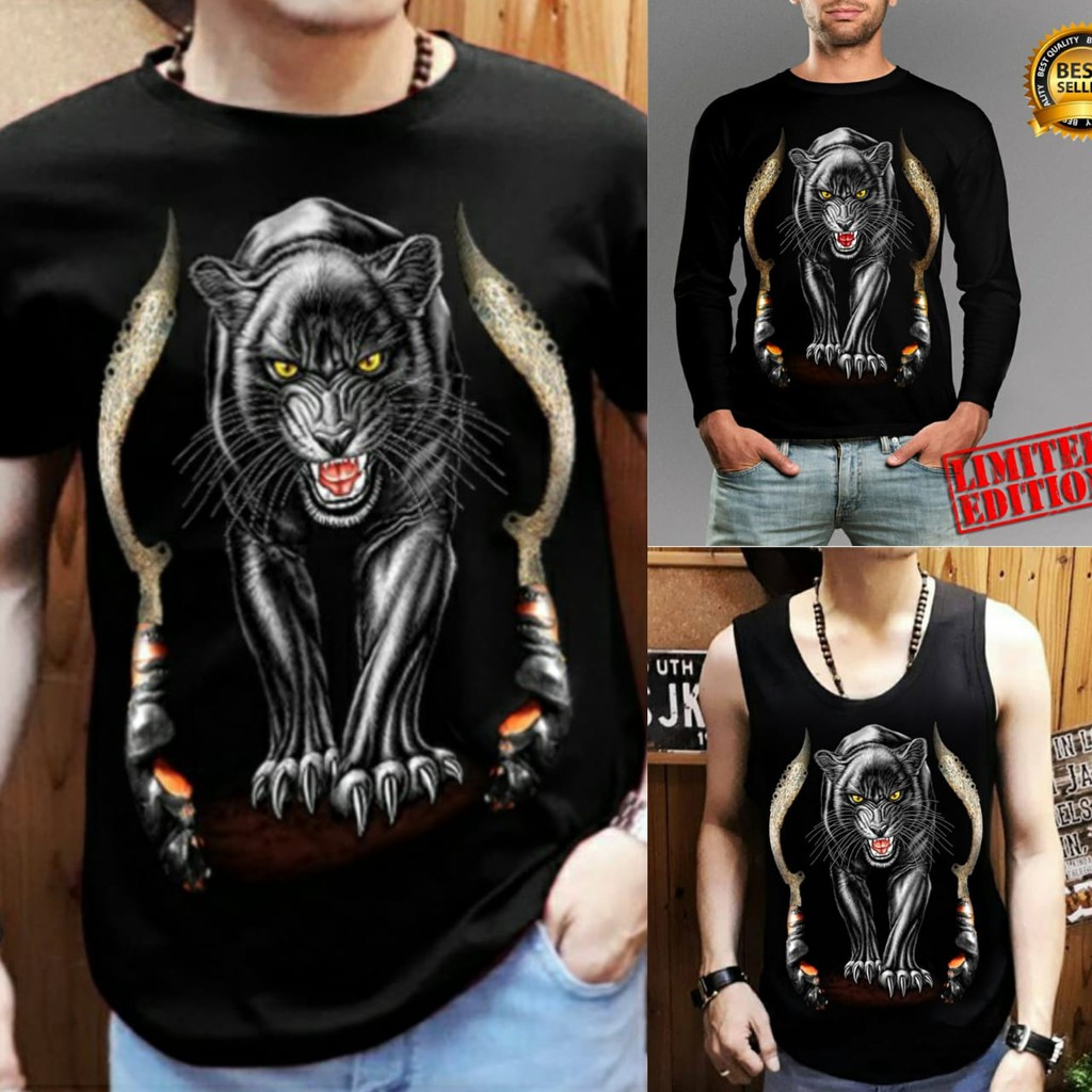 Shalch Trendy / T-shirt / Singlet / Kaos Panjang Motif Macan Mc-01