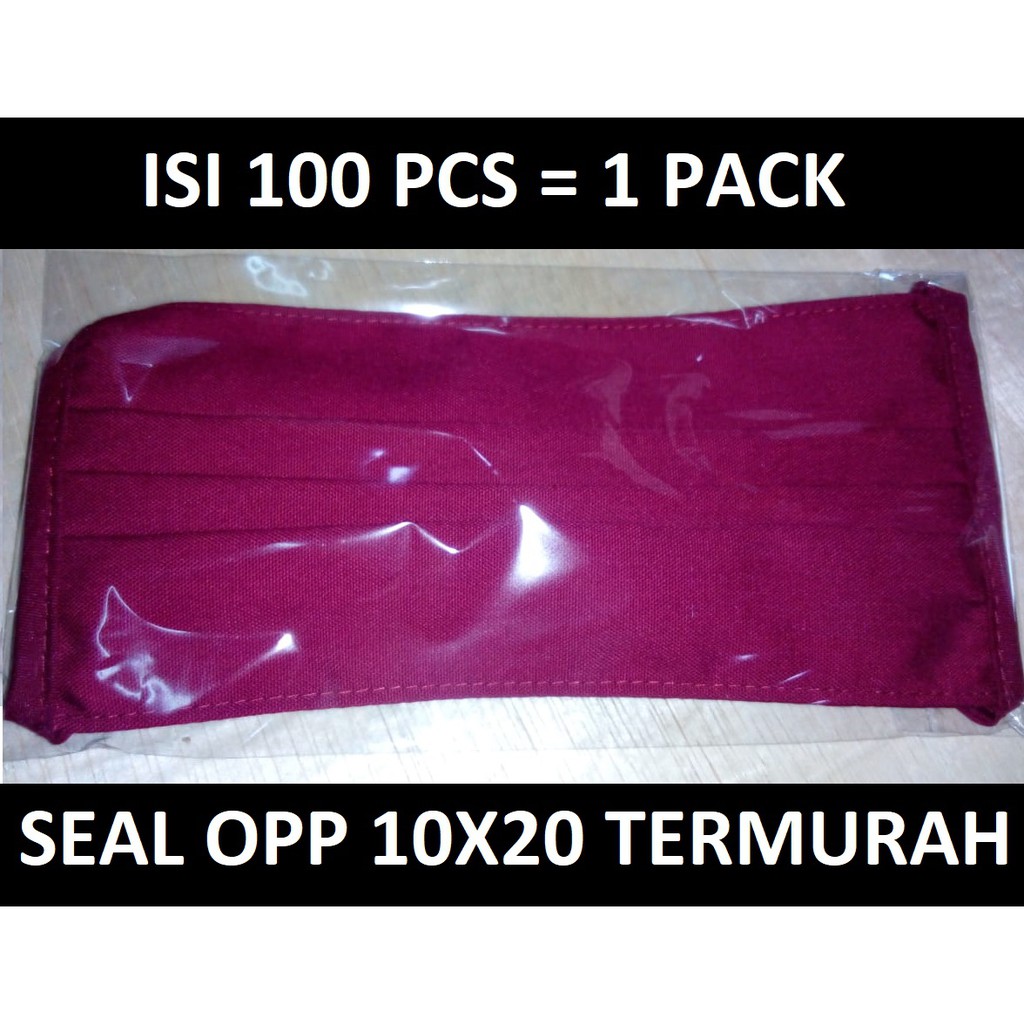 

[COD] Plastik OPP 10 x 20 / Plastik Kemasan Untuk Masker Kain / Plastik Undangan Isi 100pcs
