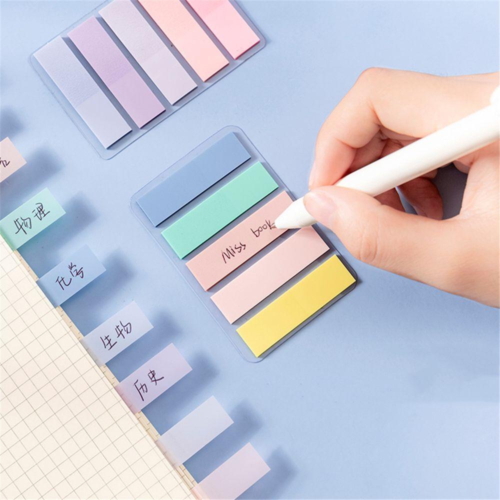 Top 125lembar Sticky Notes Stationery Novelty Tab Strip Perlengkapan Kantor Label Paster Stiker