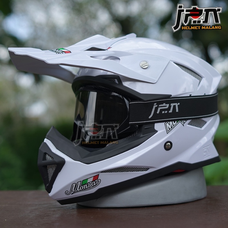 Helm cross motor trail original JPN MONSA sni