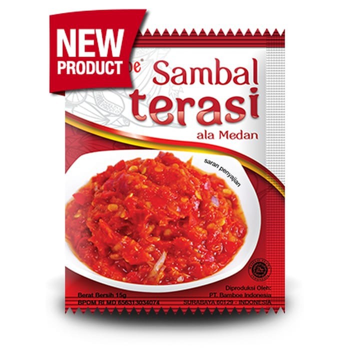 

Sambal Terasi Bamboe 15 Gr 1 Pack Isi 10 pcs