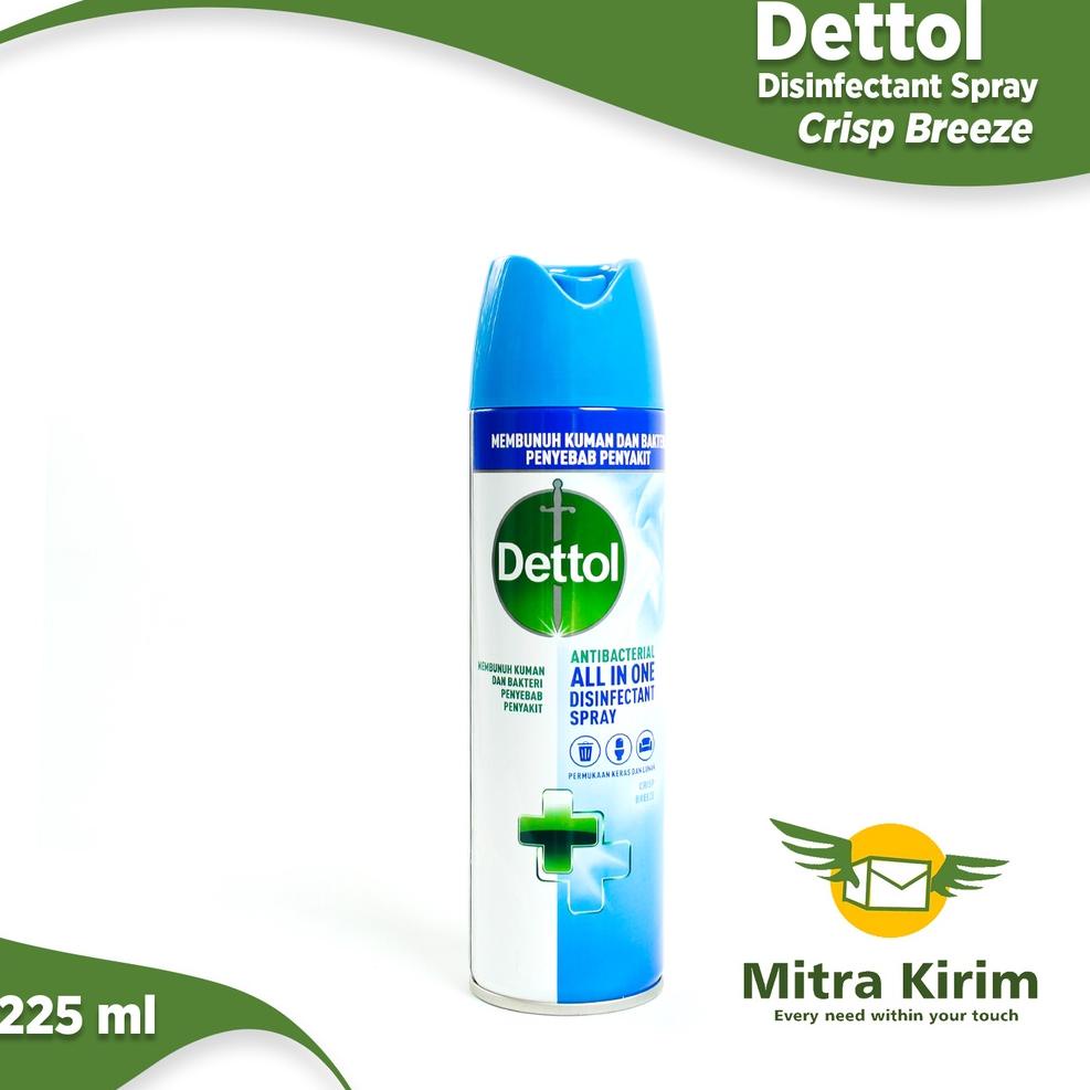 

(PROMO MND100) Desinfektan Dettol Spray 225 ML (Selain Gojek/Grab) Packaging DUS + Bubble Wrap ❃