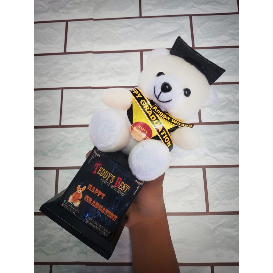 BONEKA WISUDA PIALA/piala boneka wisuda beruang