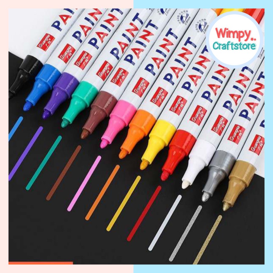 

Pen Marker Warna Spidol Permanent Marker Pewarna Stamp Resin Kaca