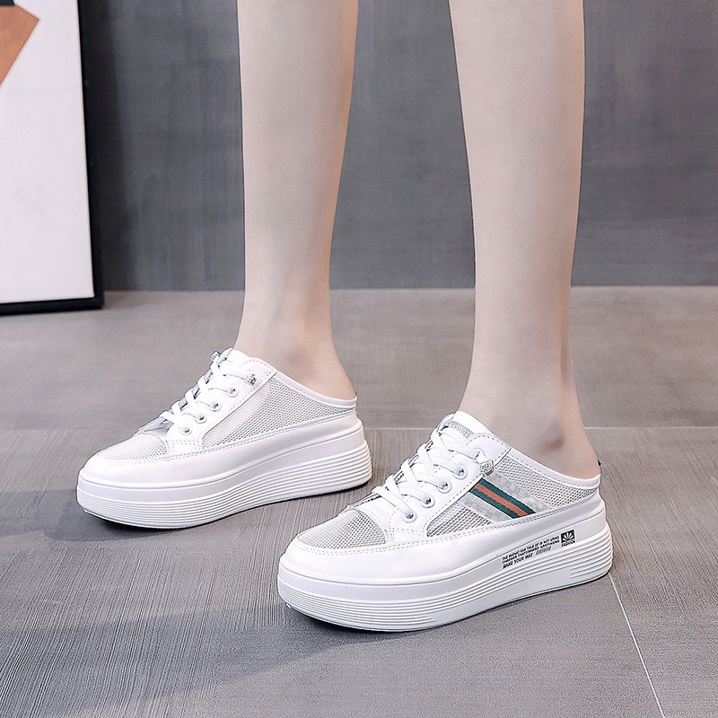 Sepatu Sandal Putih Import Sendal Wanita Korean Cantik Sepatu Sendal Murah Kekinian SD-082