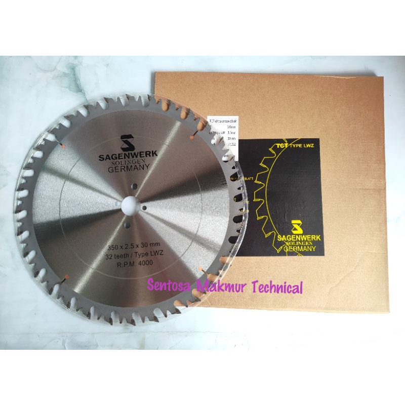 SAGENWERK 14 X 32 T Mata Circular Saw Gergaji Potong Kayu Tanduk 14&quot; x 32T