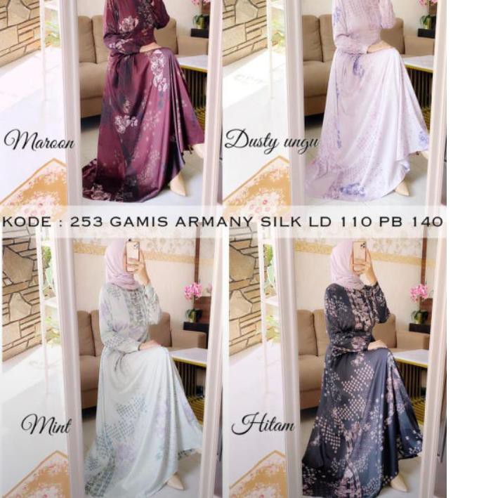 ♔ Mewah Kain Armany Silk motif premium / satin sutra armani silk glamour ☑