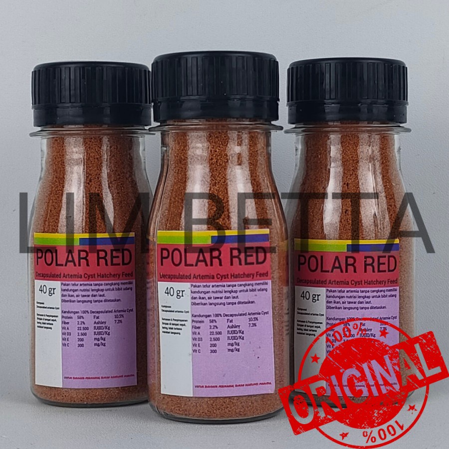 Polar Red Repacking 40gr / Artemia Shell Free polar red