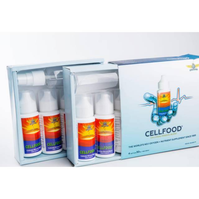CELLFOOD Asli 100% Original Mineral Blend Paket 4 botol free Spray Semprotan