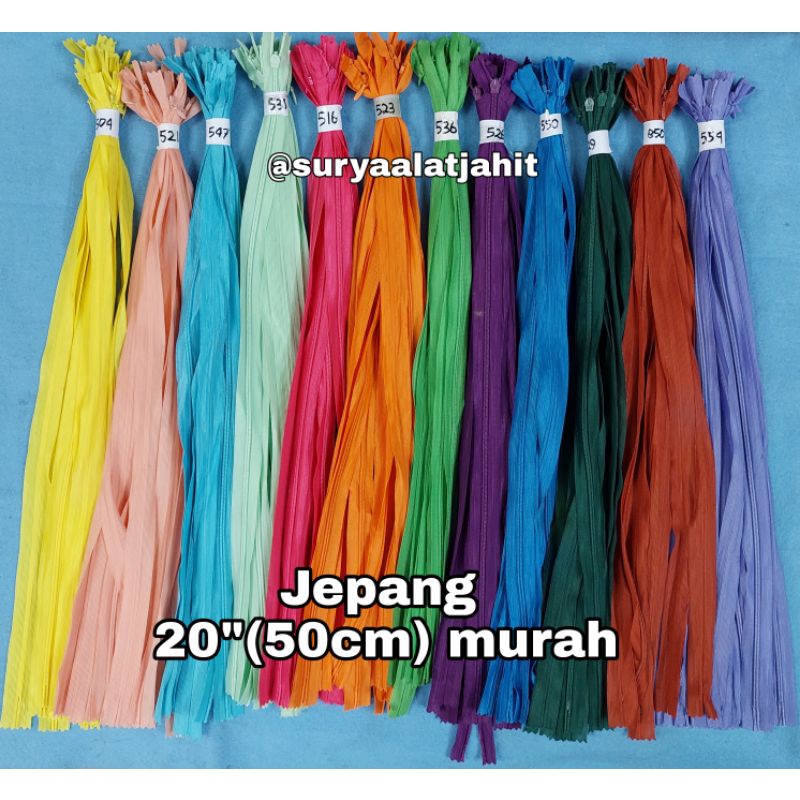 🅱️Resleting Jepang impor 20in/50cm @1lusin =rp.7.000/12pcs