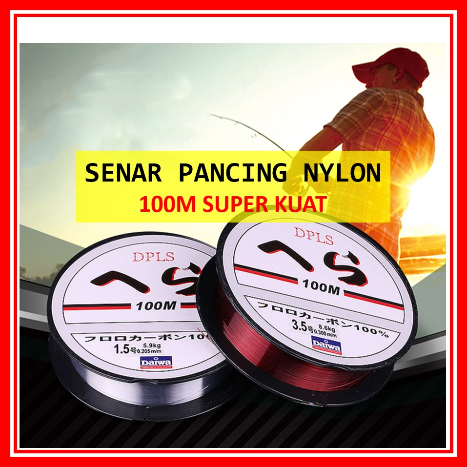 100m Daiwa Senar Pancing Nilon Memancing Umpan Ikan Nylon Fishing Line Mancing Jepang Super Kuat