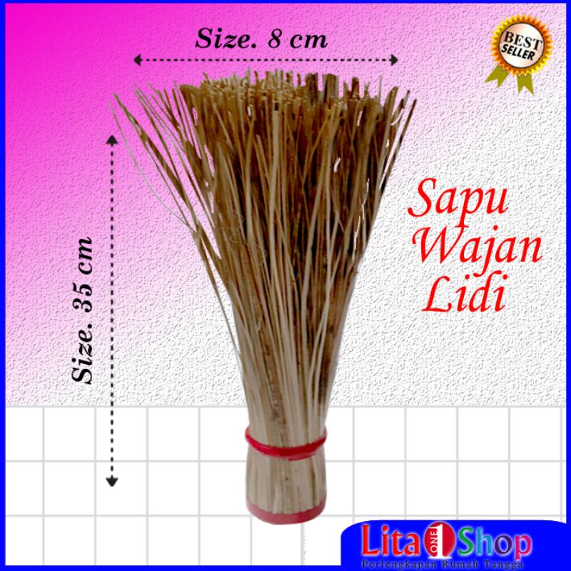 Sapu Kuali Lidi / Sapu Wajan Lidi & Penggorengan / Sapu Kecil Murah