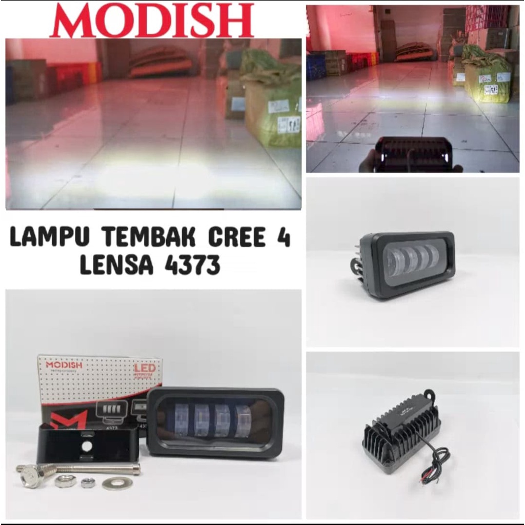 Lampu Tembak sorot Cwl 4D 4 mata Led daymaker kotak 4 led cwl offroad mobil/motor