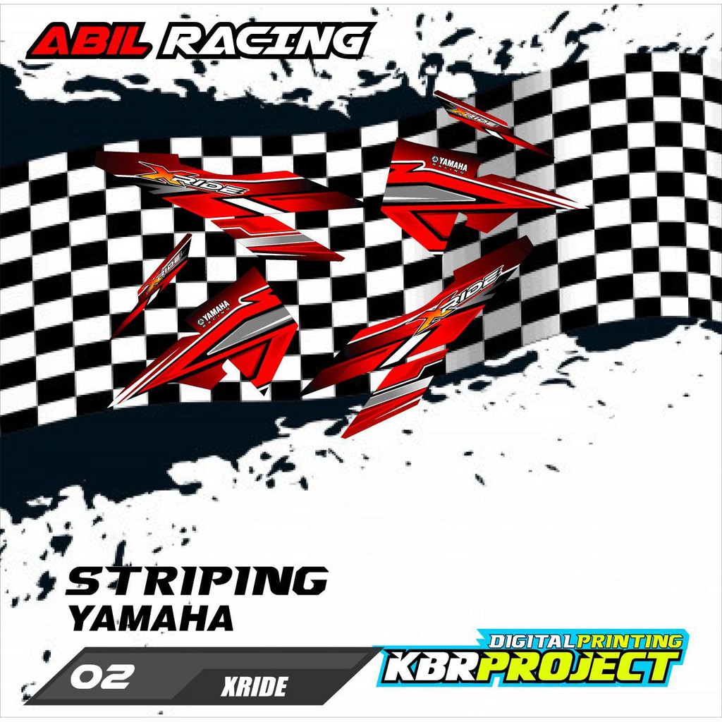 Striping - stiker motor -striping variasi  XRIDE