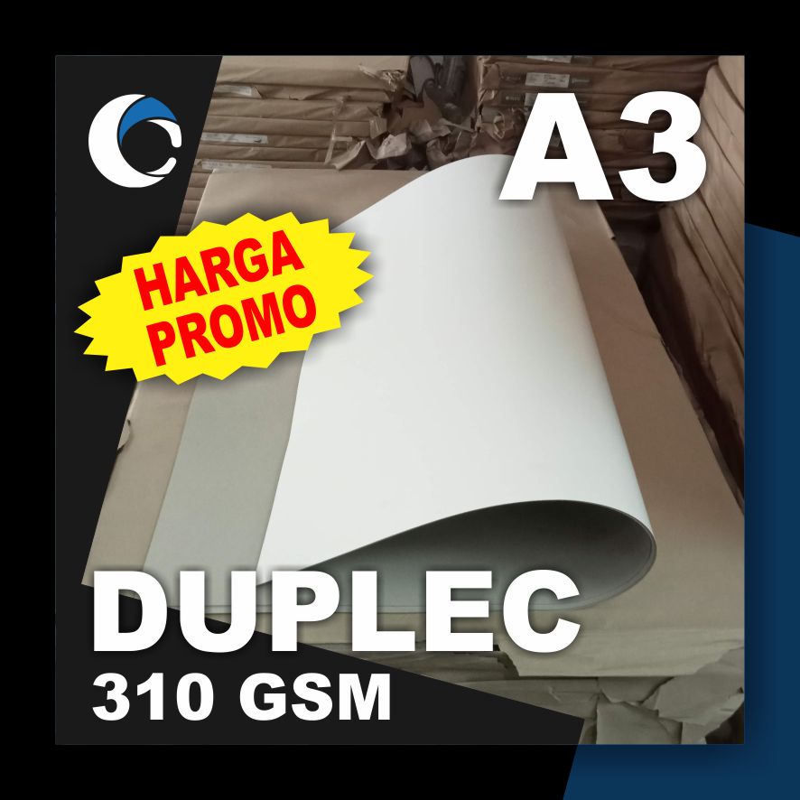 

KERTAS DUPLEC 310 GSM Uk [ A3 ] 29.7 cm X 42 cm ( 50 LEMBAR )