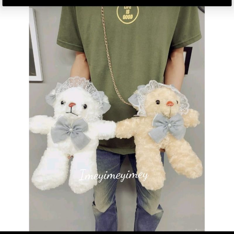 Tas Selempang Boneka Nony Gemoy Bahan Bulu Tas Hp Korea Style Tas Selempang Mini