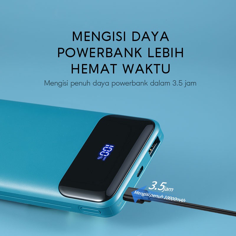 PowerBank VIVAN 10000mah VPB-X10 20W 3 Output Dual Input Port Type C &amp; Micro USB Original Fast Charging Quick Charging PD 3.0 QC 3.0 Real Capacity LED Indicator - Garansi Resmi 1 Tahun