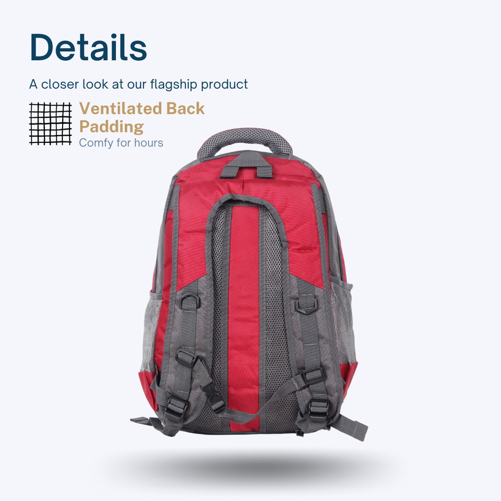 Tas Ransel Pria Expanding Besar IMPORT Gratis RAIN COVER - POLO HUMMER