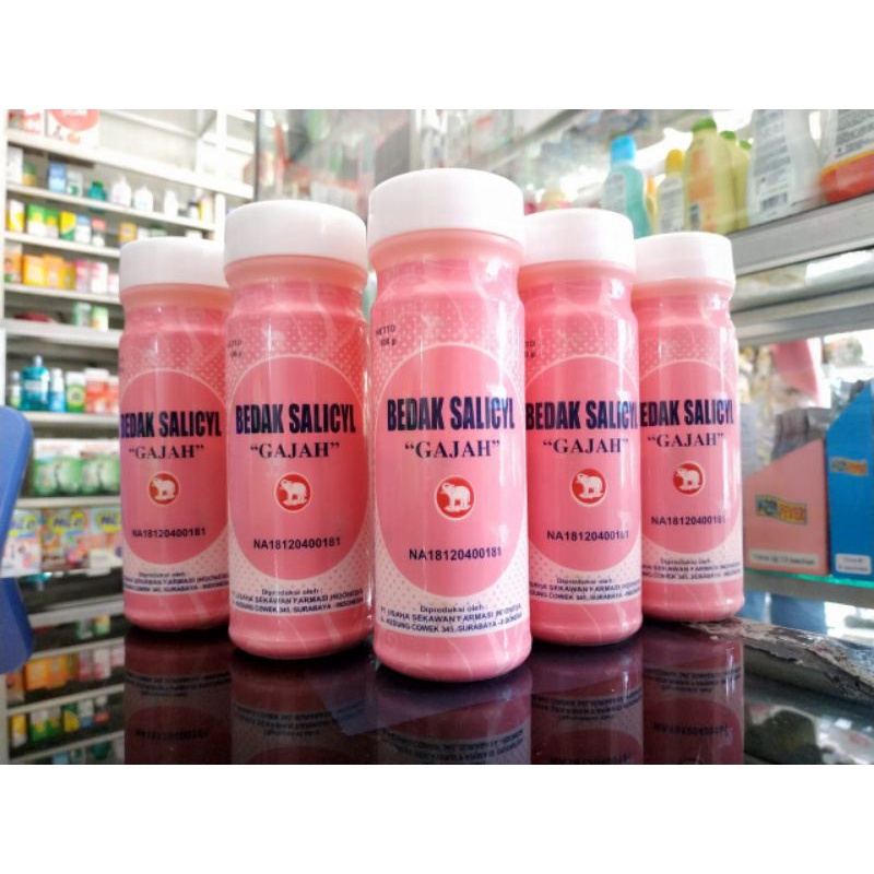 BEDAK SALICYL GAJAH BIASA PINK 100g