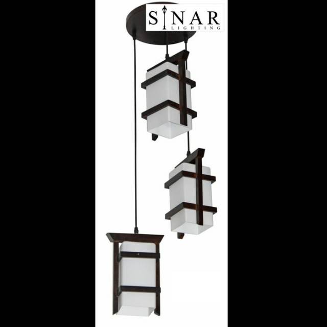 Lampu hias gantung minimalis kayu 1028 /3