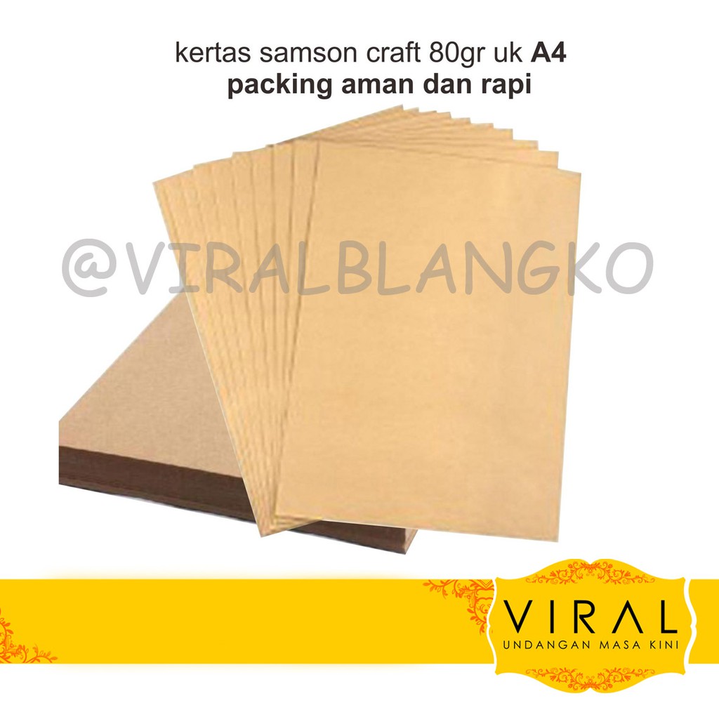 

Kertas Samson Coklat 80gr Ukuran A4 Harga Murah