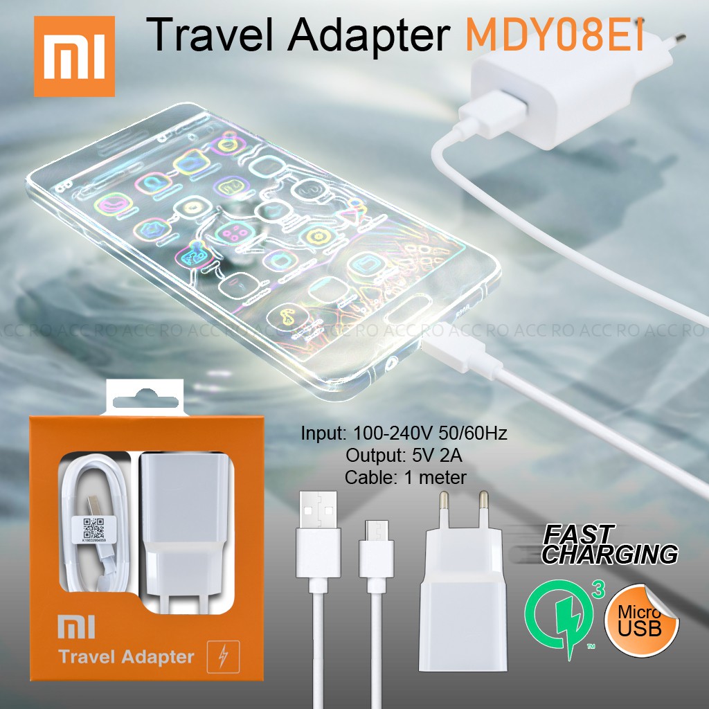 [RO ACC] Charger XIAOMI REDMI 6 6A Note 5 4X 4A Note 4X 5A MDY08Ei ORI QUALCOMM