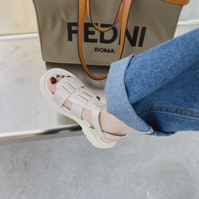 BeiKaer Sandal Wedges Tali Fashion Wanita Import