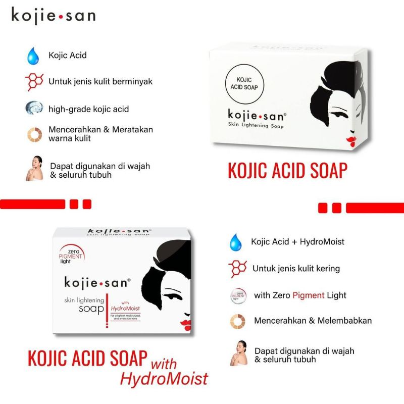 KOJIE SAN LIGHTENING SOAP (ORIGINAL) / DREAM WHITE /KOJIC ACID / KOJIESAN /HYDROMOIST 45 gr 65 gr 135 gr