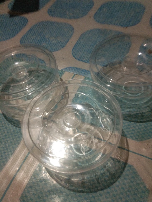 Per 12 Pcs Toples Kue Kering Bulat 1/2 Kg Ld1188 Stoples Plastik