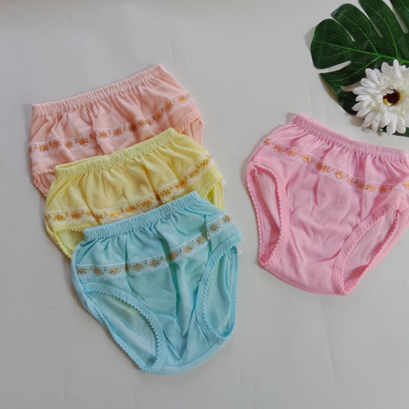 Lusinan 12 PCS Obral Celana Dalam Anak Renda Emas