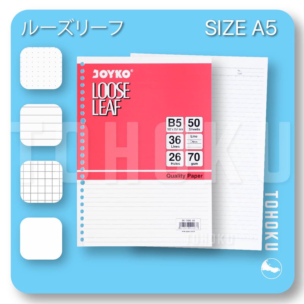 

Loose Leaf A5 - Isi Binder A5 Joyko