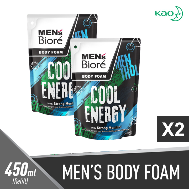 Biore Body Foam Cool Energy Refill 450 ml Twinpack