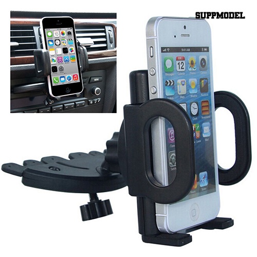 Sdl Bracket Mount Slot CD Mobil Rotasi Holder Handphone / iPhone / GPS Universal