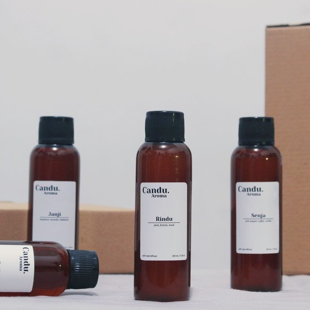 Candu Aroma | REFILL Reed Diffuser Pengharum Ruangan Aromaterapi Isi Ulang Dekorasi Ruangan 100 mL