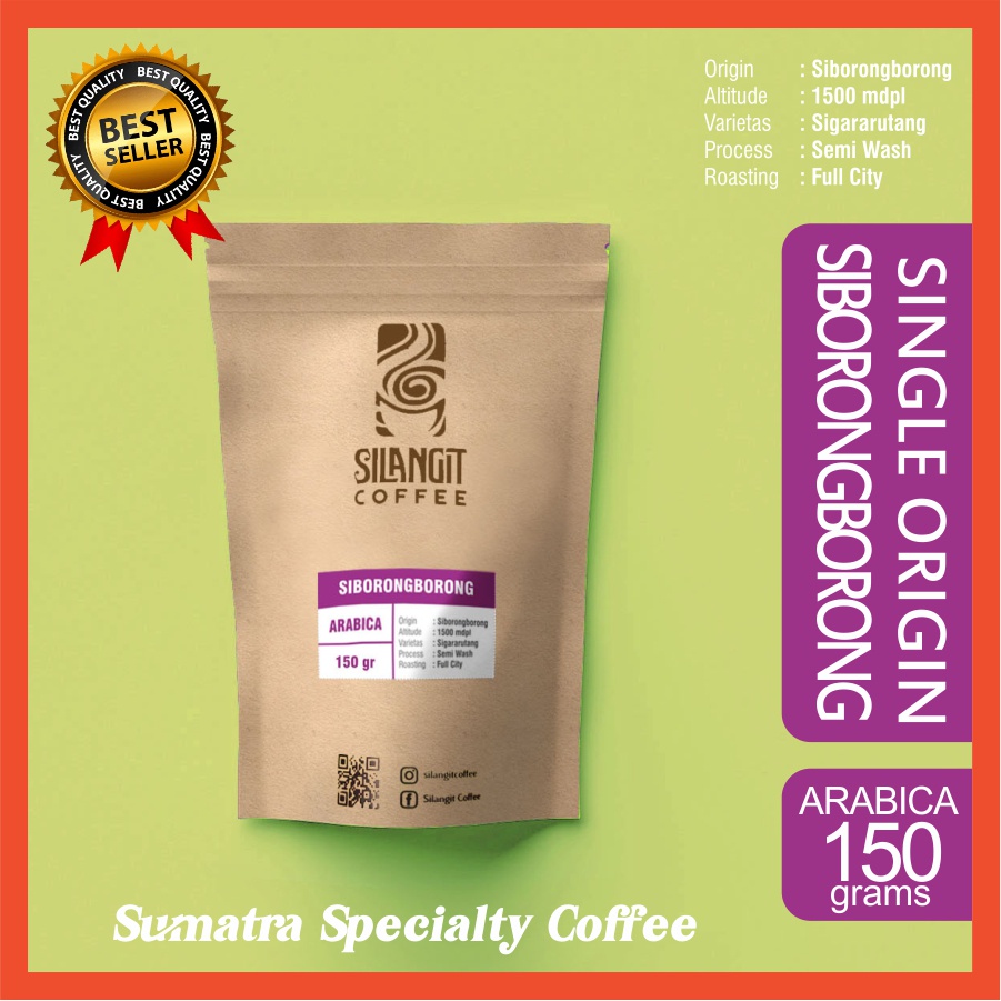 

Kopi Silangit Coffee ARABICA SIBORONGBORONG Sumatra Premium Bubuk 150 gram