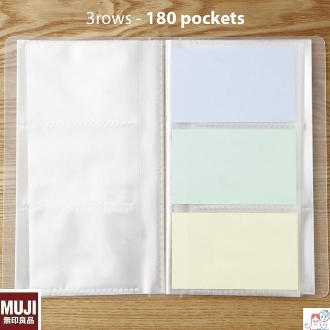

Office & Stationery | Document Organizer | Muji - Pp Card Holder 3 Row 180 Pockets - Tempat Kartu Nama | Best Seller