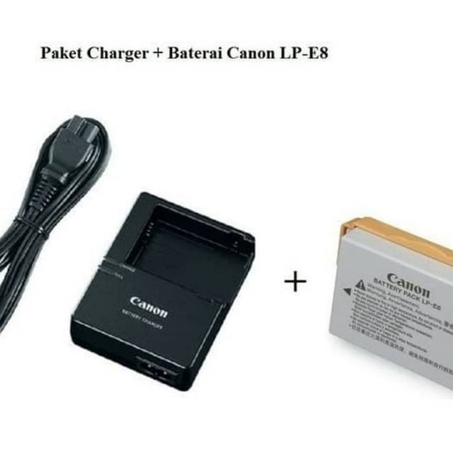 Baterai+charger canon eos 700D,550D