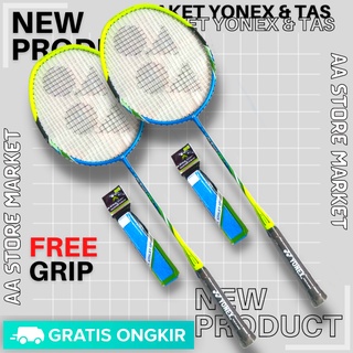 ( GLOSIR ) RAKET Y0NEX 22lbs Raket Badminton Murah Senar Terpasang - Tanpa sambungan T - Tarikan 22 LBS