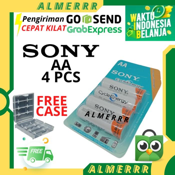 GRATIS CASE Baterai AA Rechargeable SONY 4600 mAh Batre Cas AA Sony